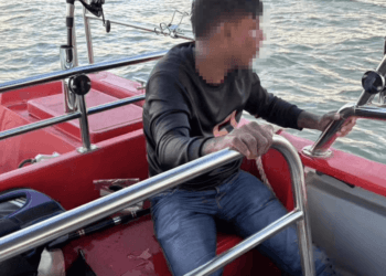 Foreign man saved and then detained, after floating on the sea