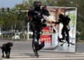 Delivery man wears mecha suit to deliver food, dubbed ‘Iron Man’