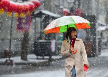 2 Cold Air Waves to Hit China with Temperature Plunges, Ice Rain & Snowfall